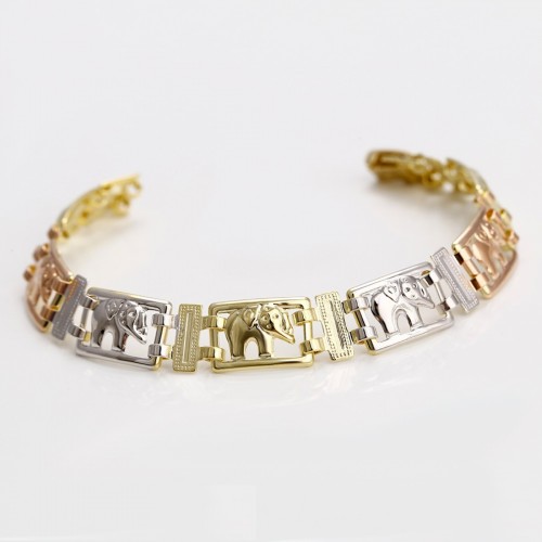 Rokassprādze talismans multicolor - ar rodija un zelta pārklājumu, garums 19-21 cm